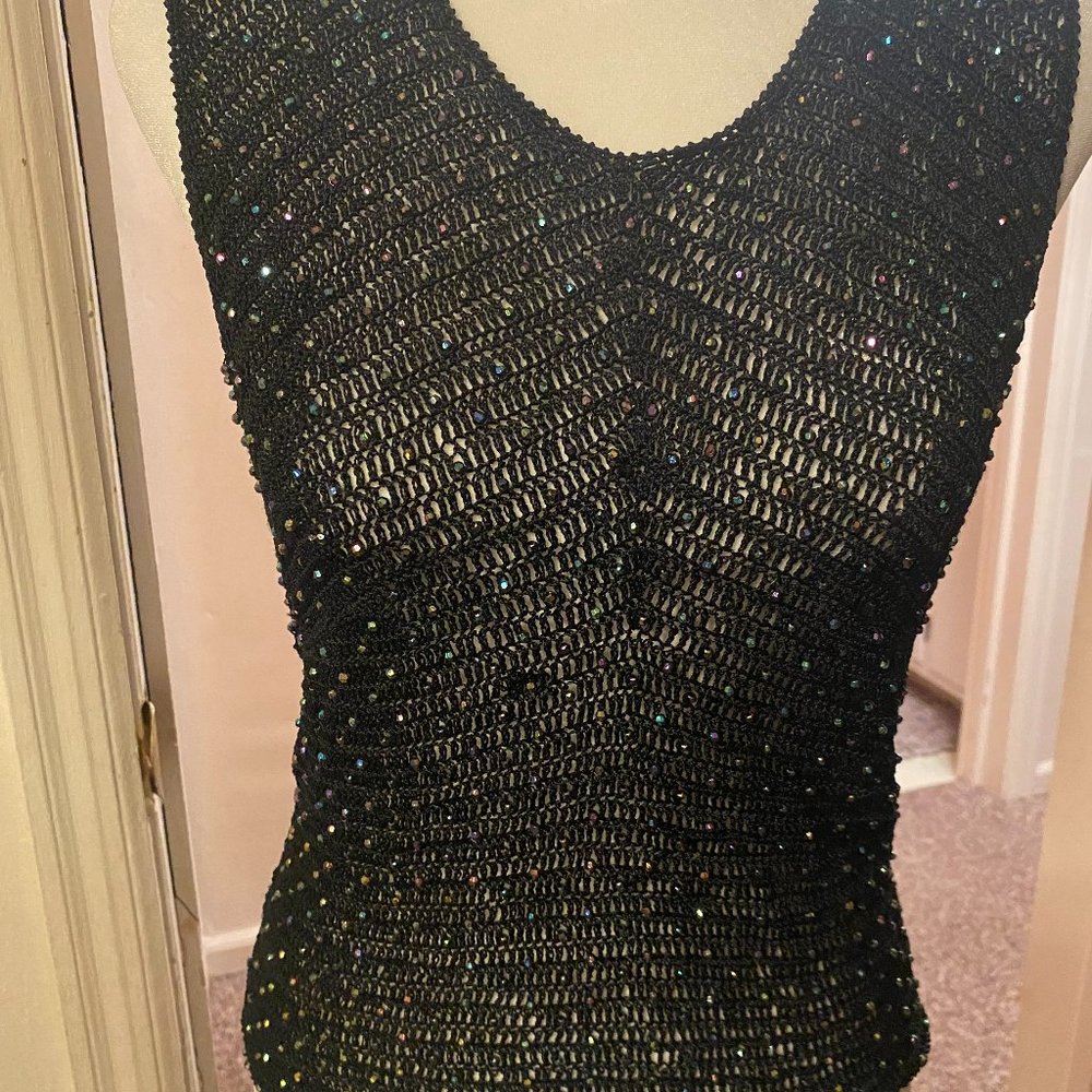 Vintage, Sophie Chang, Sequin Embellished, Medium Sleeveless Top